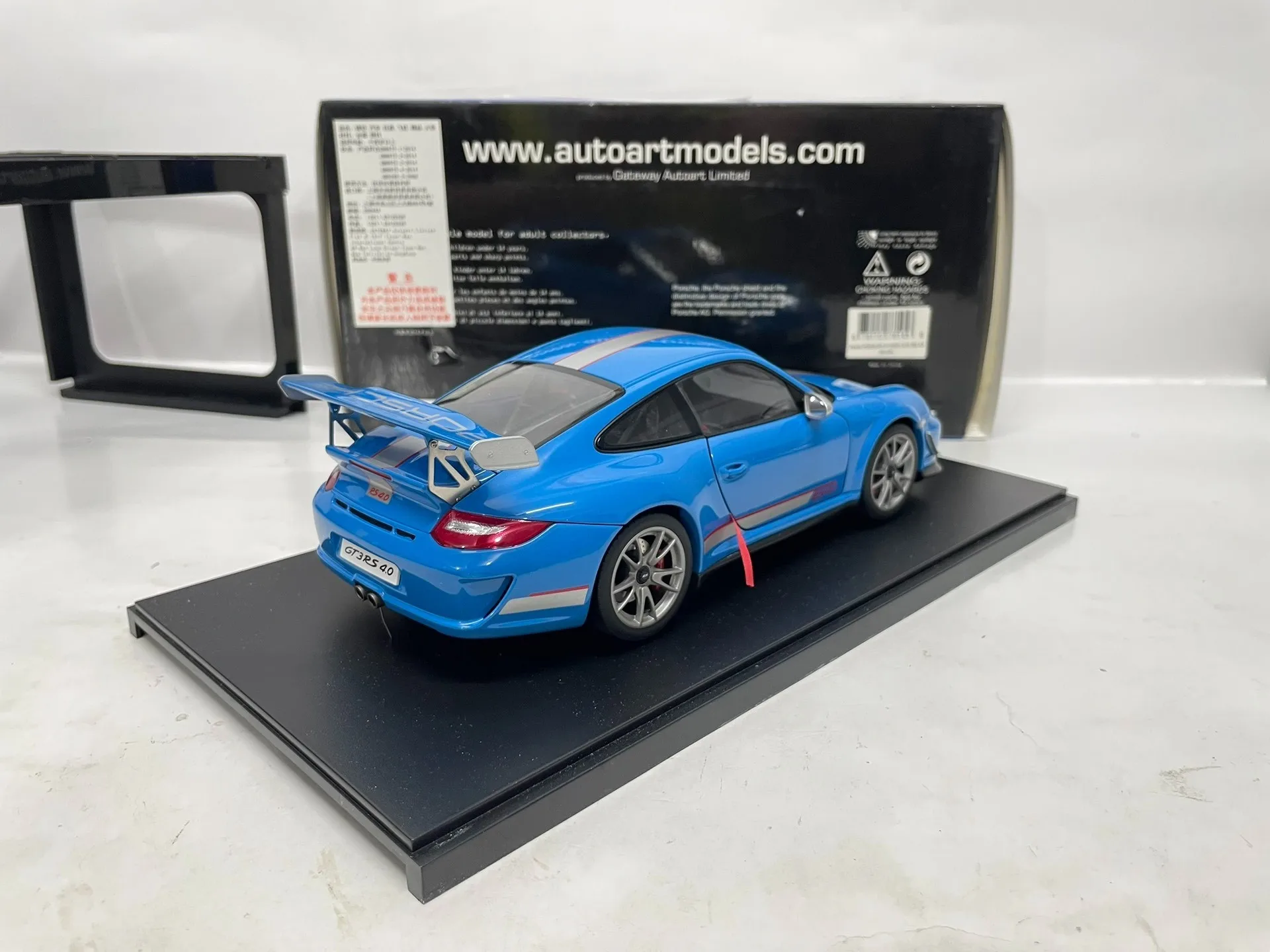 Autoart 1:18 997 GT3 RS 4.0 Blue Simulation Limited Edition All Open Alloy Metal Static Car Model Toy Gift