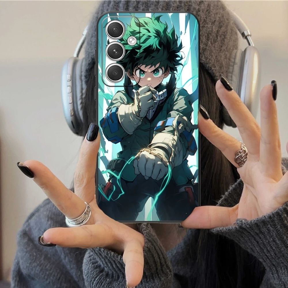 Hero Midoriya Izuku Cell Phone Case for Samsung Galaxy S24 S23 S22 S21 S20 S10 S9 Plus FE Ultra Lite Black Phone Cover Shell