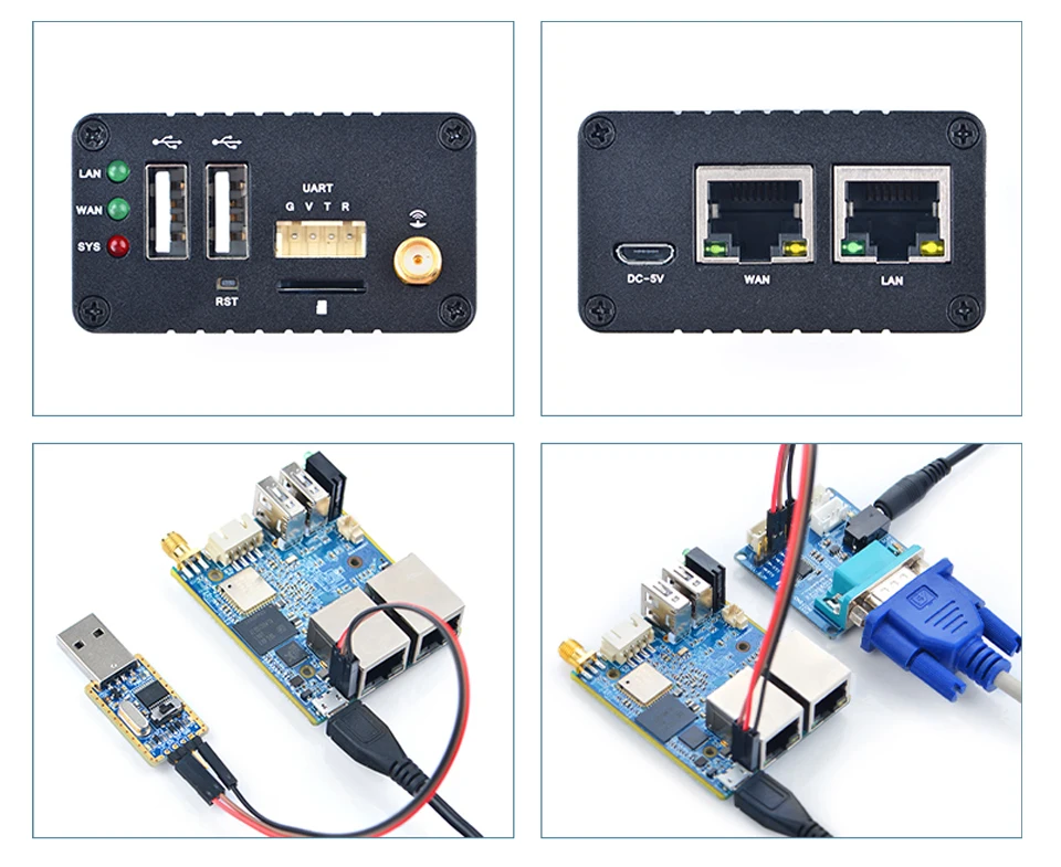 NanoPi R1 Allwinner H3 1GB RAM 8GB eMMC Gbps إيثرنت واي فاي بلوتوث OpenWRT cortex-A7 FriendlyELEC 5V2A EU/US Power اختياري