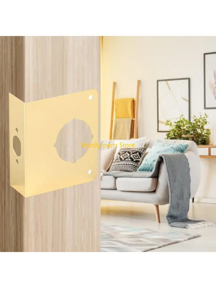 

97QC Прочная алюминиевая пластина для ремонта дверей с золотой польской защитной пластиной для укрепления безопасности и входных