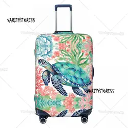 Custom Ocean Sea Turtle Luggage Cover Protector Fashion Travel Suitcase Protective Cover for 18-32 Inch