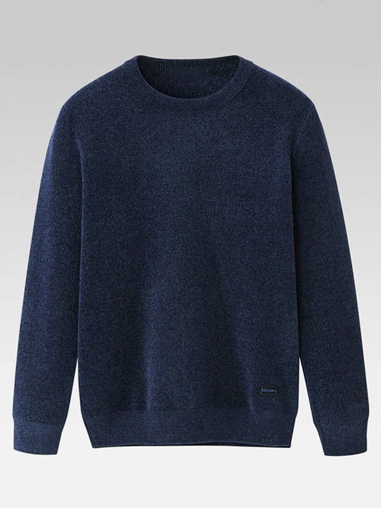 

Men's Soft Warm Long Sve Knitted Sweater Classic Casual Pure Color Chenille Autumn Winter New Sle Comfortable Busin C...