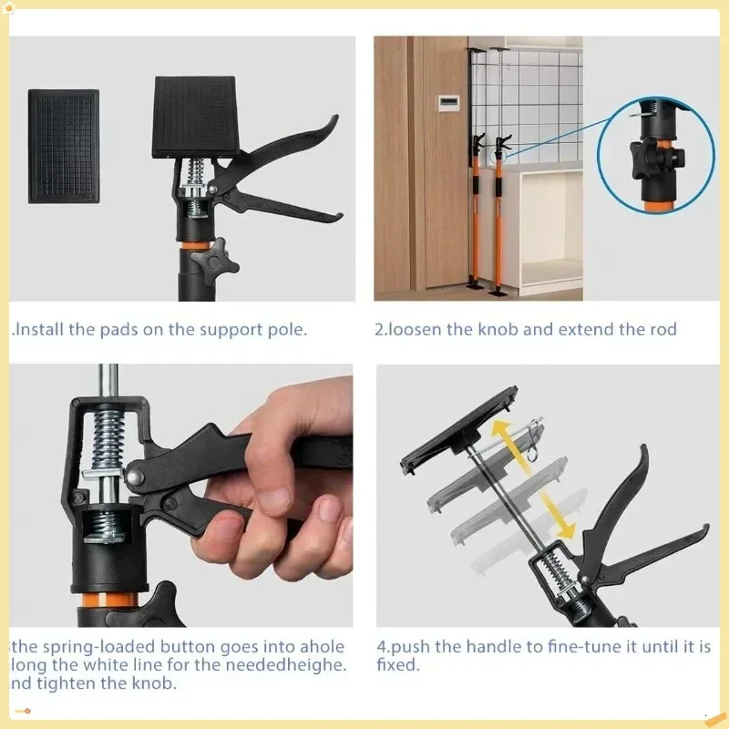 Стальная телескопическая регулируемая система поддержки сторонних рук 2PK — поддерживает 154 фунтов, удлиняет 49–14 дюймов |   для любителей DIY/черделителей