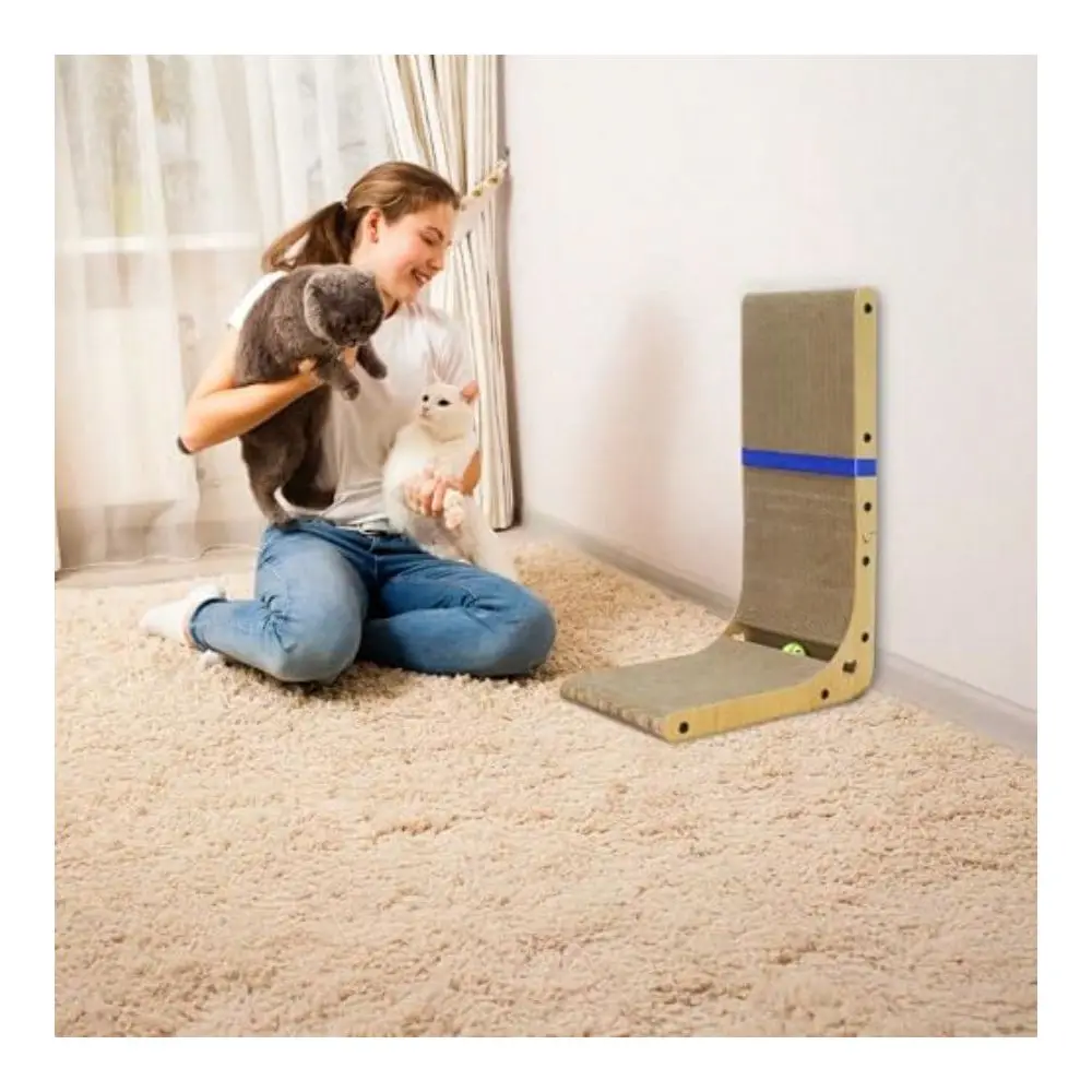 

L Shaped Cat Scratchers For Indoor Cats, Corrugated Cardboard Cat Scratcher Pad, Vertical Scratching Board Indoor Use Protectin