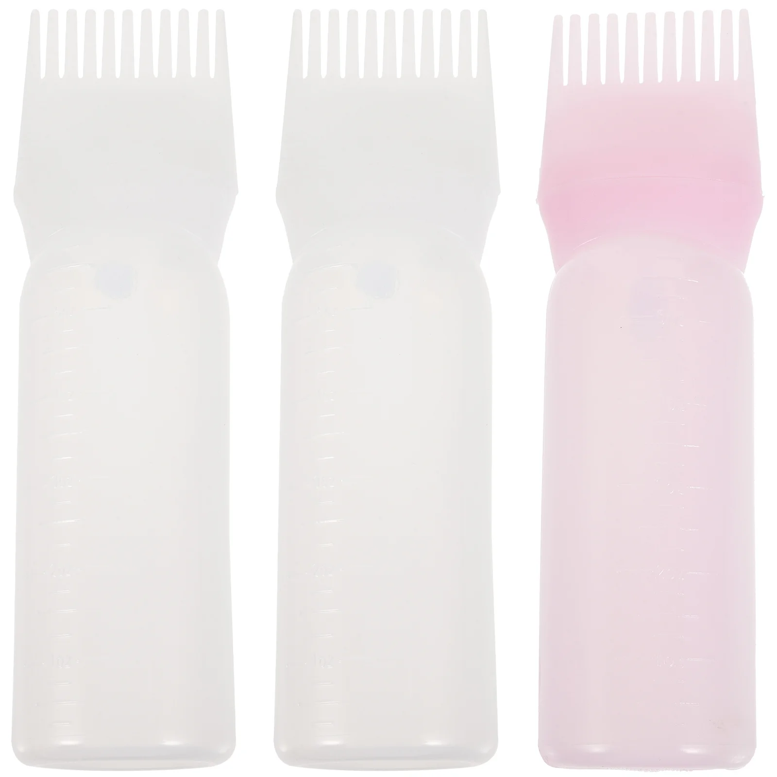 3 قطع من زجاجة صبغ الشعر البلاستيكية خفيفة الوزن ومتينة لتلوين الشعر، أداة توزيع صالونات الحلاقة، أداة تصفيف الشعر