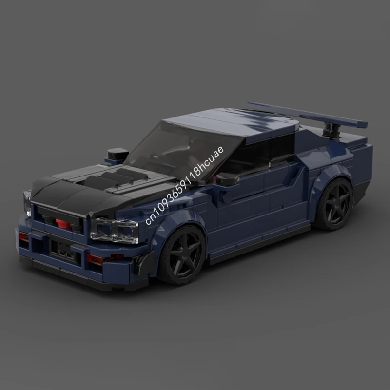 

375pcs MOC nissan gtr r34 City Champion supercars Model Building blocks idea Birthday craft toys creative Christmas gifts