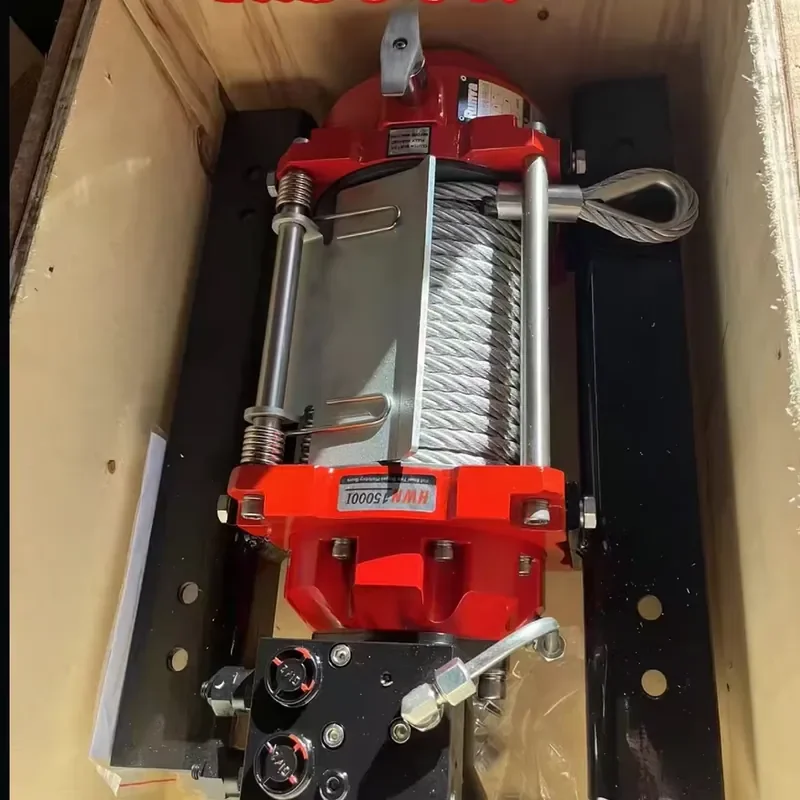 6.8 Ton Hydraulic Winch With Hydraulic Brake Heavy Wrecker Recovery Winch for Truck Trailer