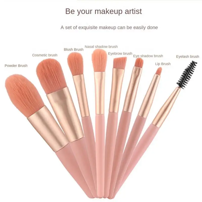 8 Pcs Cosmetics Foundation Blush Powder Eyeshadow Blending Makeup Brush Soft Fluffy Makeup Brushes Beauty Tools Make Up Brushes