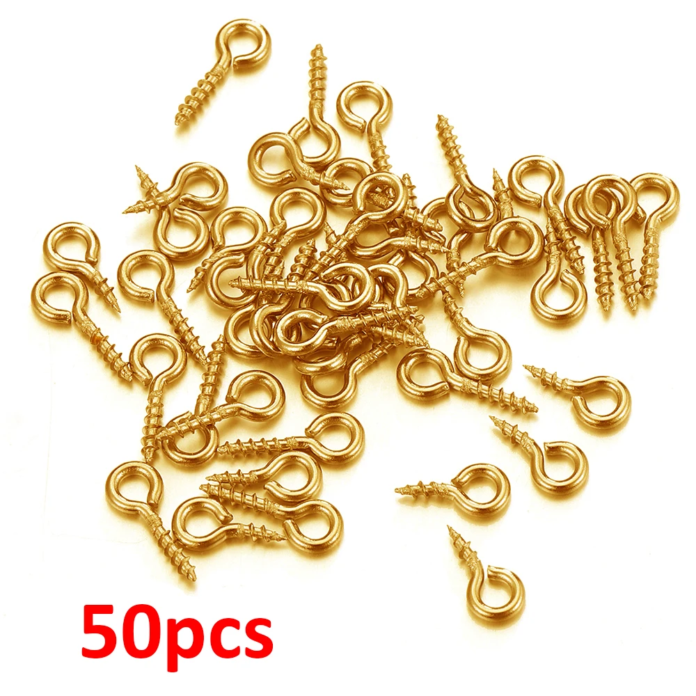 50 stücke/100 stücke Edelstahl Kleine Tiny Auge Pins Nietstifte Ösen Schraube Gold Farbe Umklammert Haken für DIY schmuck, Die Entdeckungen