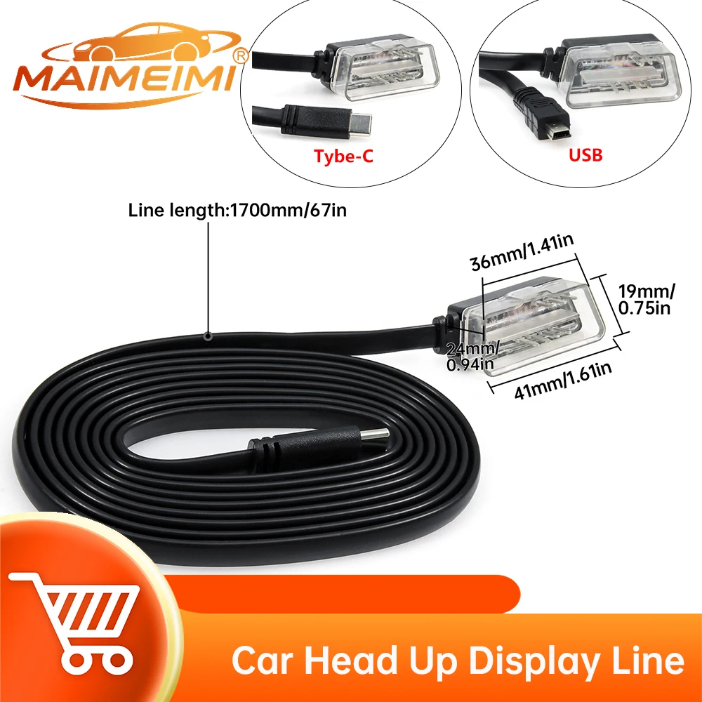 P24/P10 HUD Car Obd2 Extension Line Hud Window Display Car Adapter Diagnostic Cable Automobile Accessories