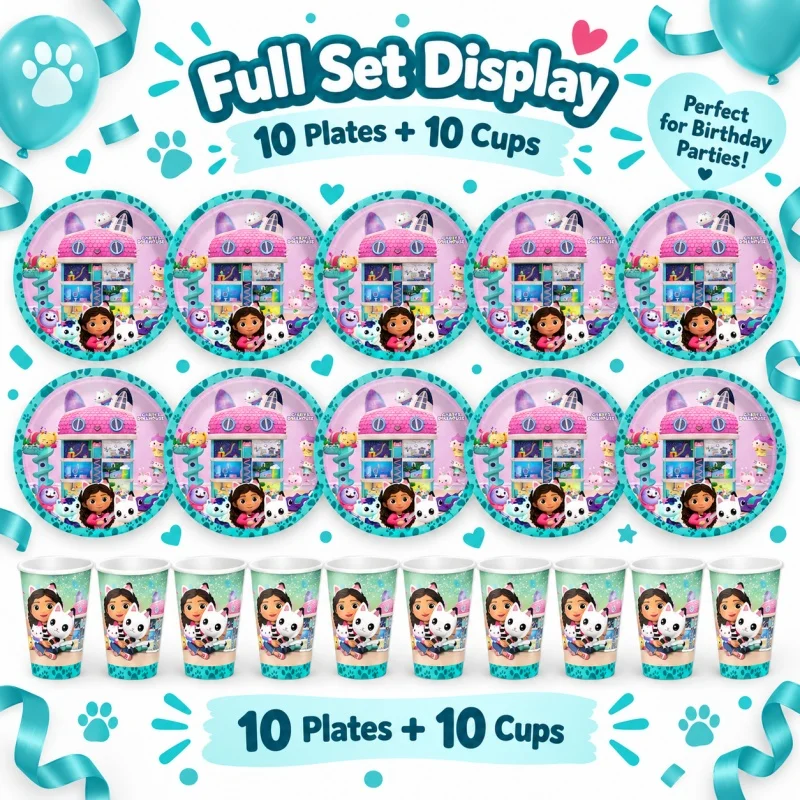 Gabe Doll Happy Birthday Decor Tableware Combo Kit Design On Sturdy Trendy Hot Selling Set Sweet Playful Themed Celebrations