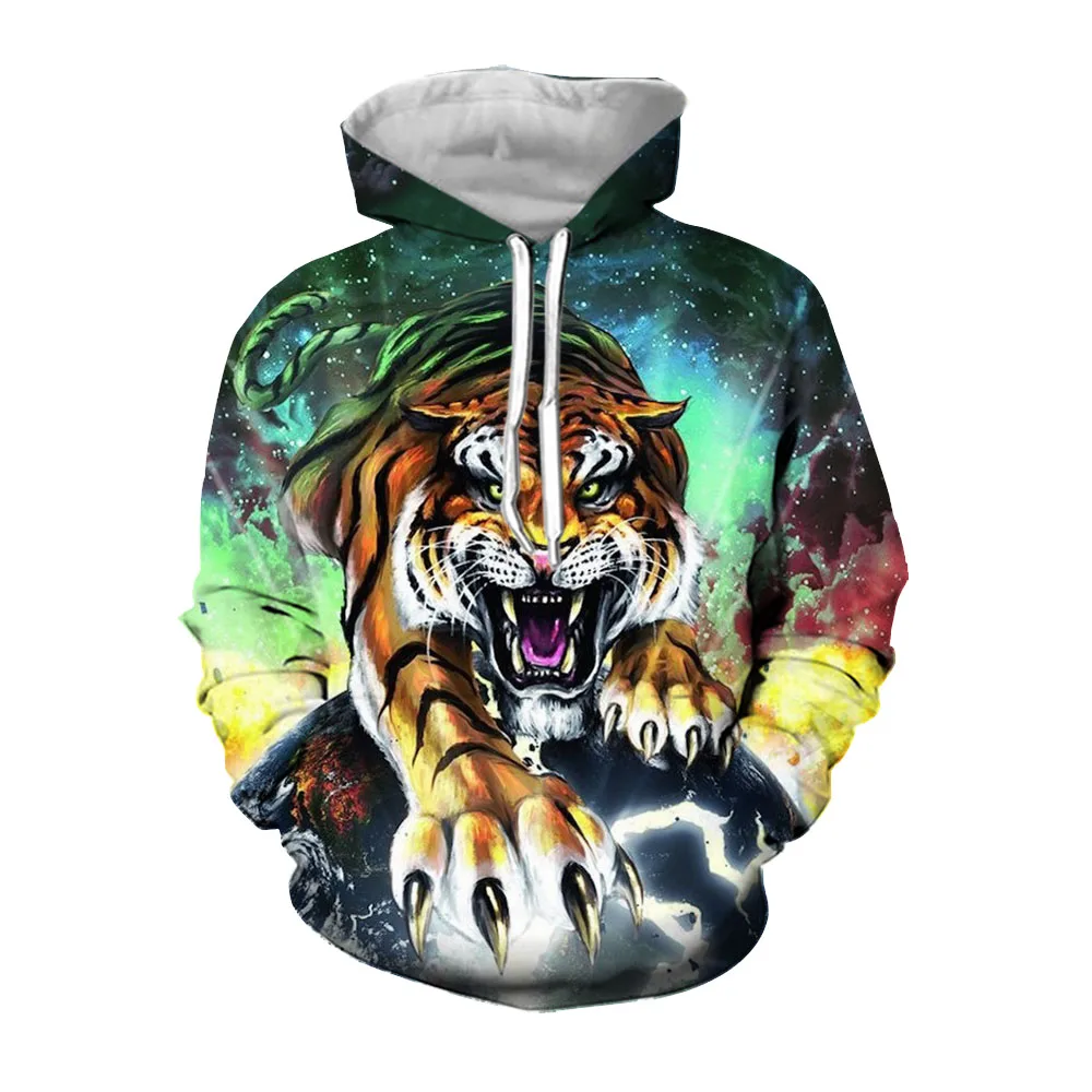 

Jumeast 3D Animal Tiger Printed Hoodies For Men Streetwear Casual Oversized Hooded Coats Harajuku Fashion Fall Aesthetic Clothes