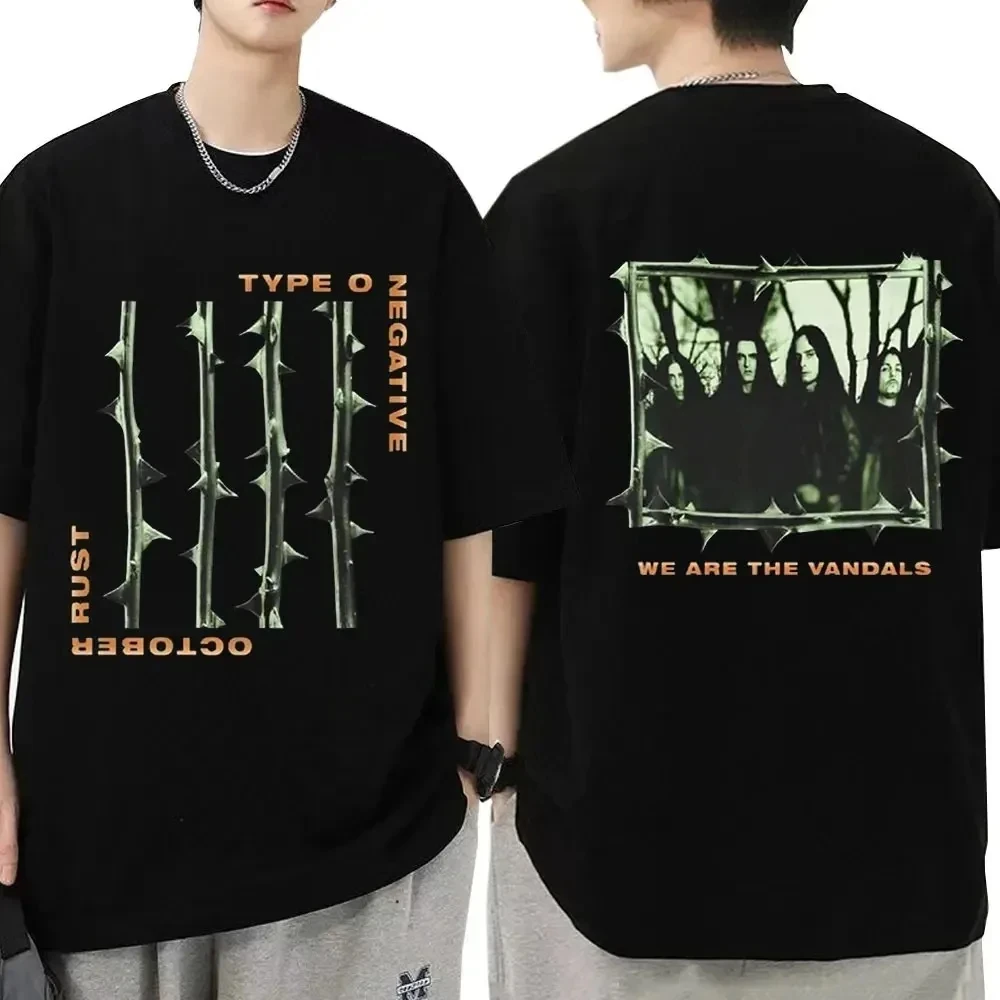 New Type O Negative October Rust T Gothic Metal Rock Band T ShirtSummer Men Cotton T Shirt Top Vintage Short Sleeve T-shirts