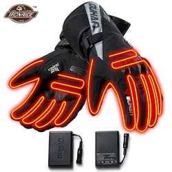 DUHAN Waterproof Motorcycle Heated Gloves USB Electric Motocross Heating Gloves Windproof Heated Gloves Winter Moto Protection