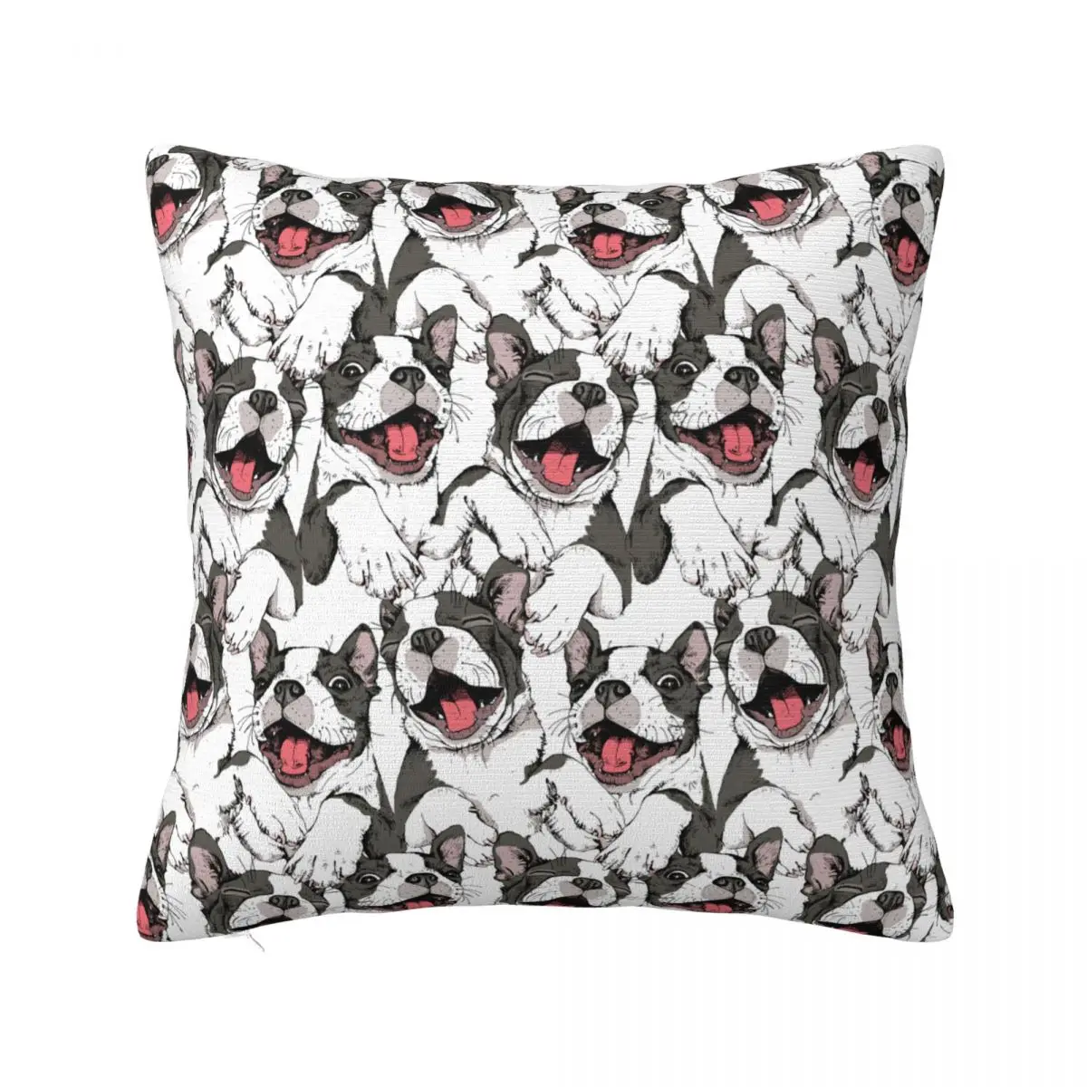 

Funny Boston Terrier Pillowcase Merch Printed Cushion Cover Gift Dog Adorable Puppy Pillow Case Cover Living Room Multiple Sizes