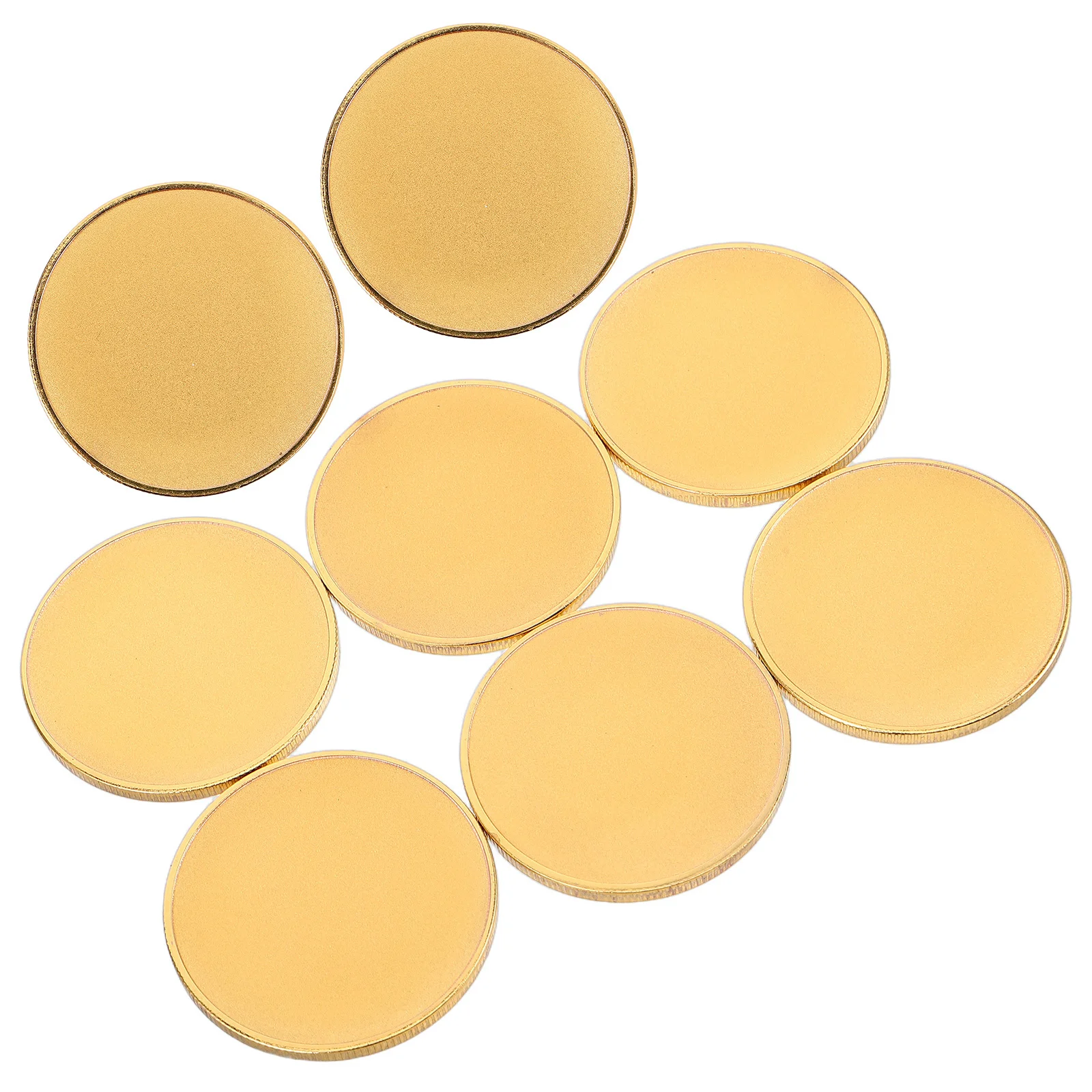 8Pcs Blank Challenge Coin 40Mm Round Metal Engraving Blanks for Laser DIY Commemorative Jewelry Token Craft Projects