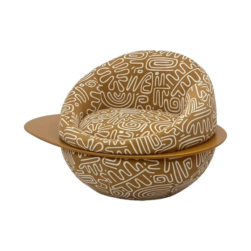 Silla nórdica planet de diseño, sofá individual creativo, silla de cáscara de huevo, giro perezoso