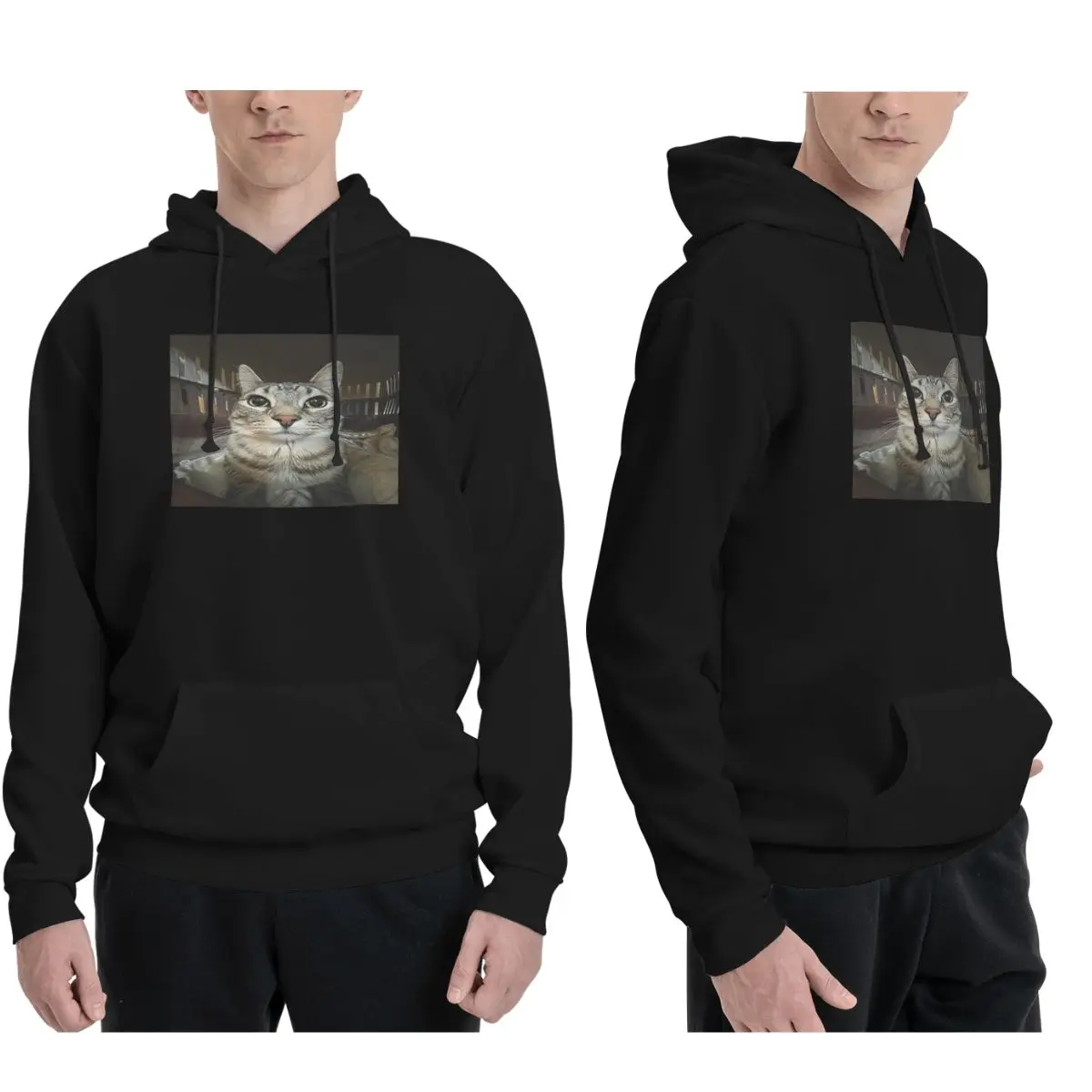 

Толстовки с капюшоном «Кот напрямую при тебя», мужские и женские повседневные пуловеры, толстовки в стиле хип-хоп, уличная одежда с длинными рукавами, осень-зима
