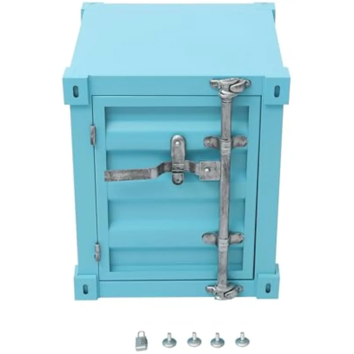 

Metal Industrial Nightstand, Side Table Industrial Style Container Small Storage Cabinet Side Table Iron Industrial End Table C