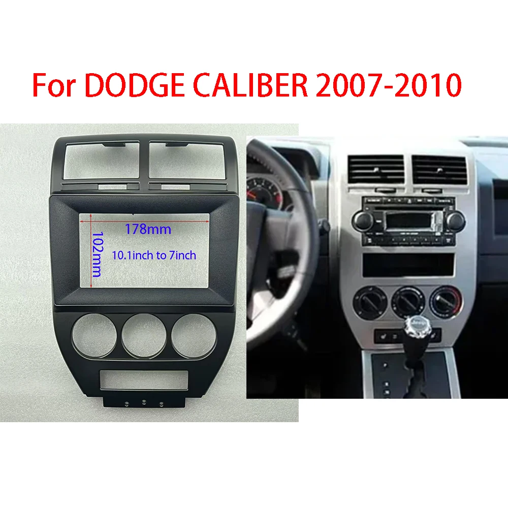 

7/9/ 10.1 inch 2din Car Audio Frame Radio Fascia Gps Navigation fascia Panel For 2007-2010 DODGE CALIBER
