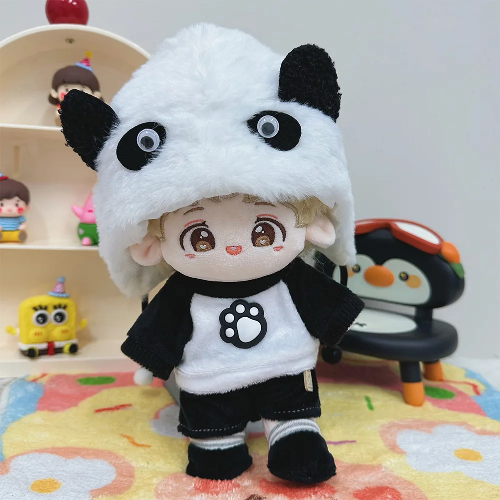 20CM Cotton Doll Rompers Cartoon Plush Doll Replacement Outfit Playing House Accessories Mini Clothes