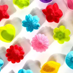 Nieuwe 5Cm Siliconen Cakevorm Bloemontwerpen Mal Diy Cupcake Bakgereedschap Cake Bakvormen Bakaccessoires Mini Zeep Mallen