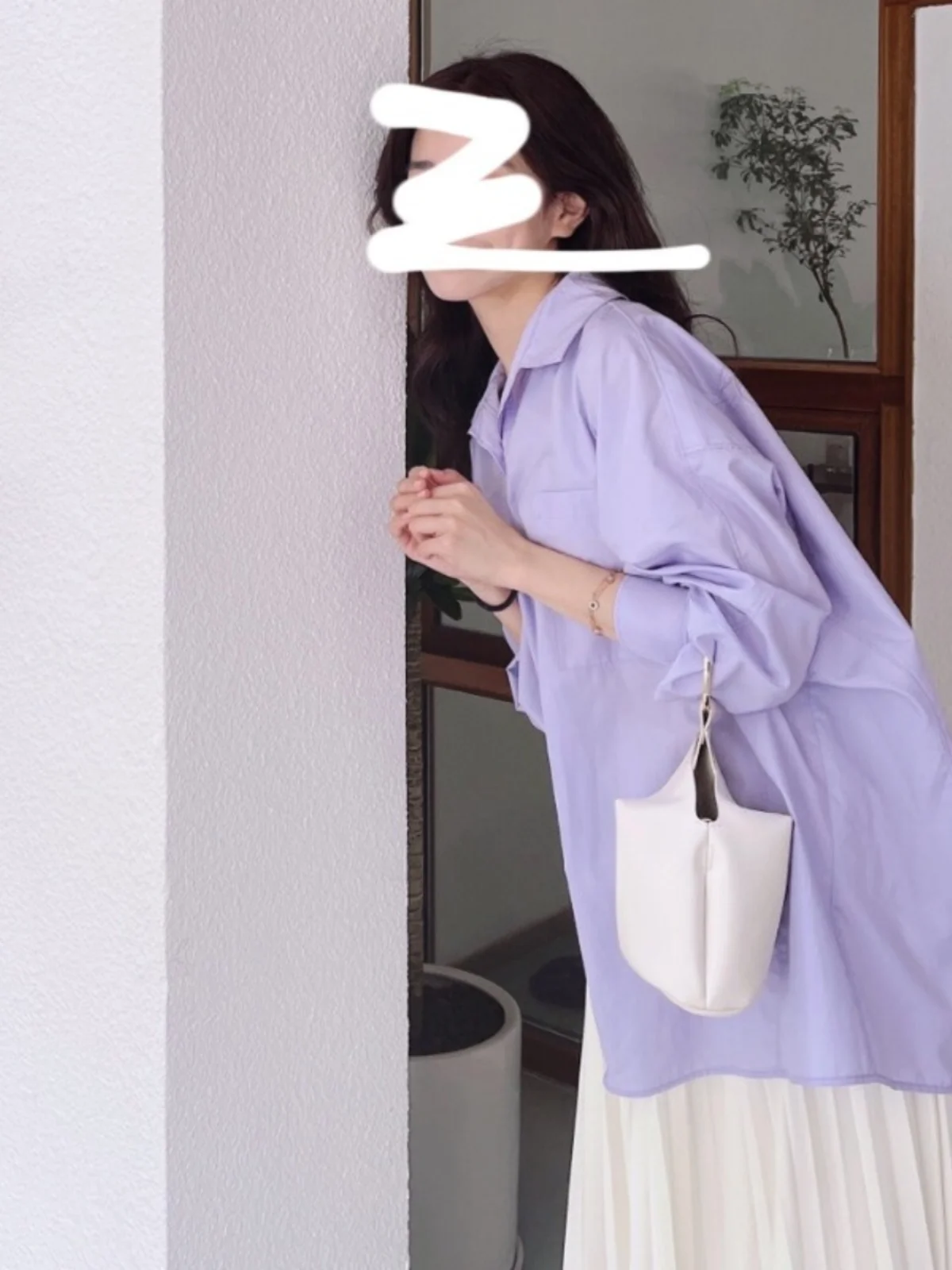 

Ele Purple, женская одежда irt, весна 2023, новинка Sle Premium Feel, солнцезащитная верхняя одежда, летняя модная корейская свободная посадка на пуговицах