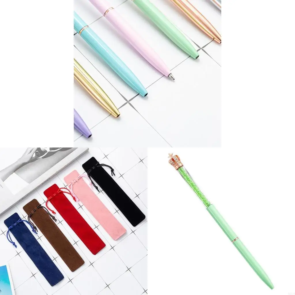 M5TB Crown Ballpoint Pens Twist Marvely كتابة المعادن الحبر الأسود PEN