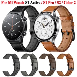 Bracelet de montre pour Xiaomi Watch, Bracelet en cuir souple, Mi Watch Document 2, l's Active, l's Pro, lt46 mm, 42mm