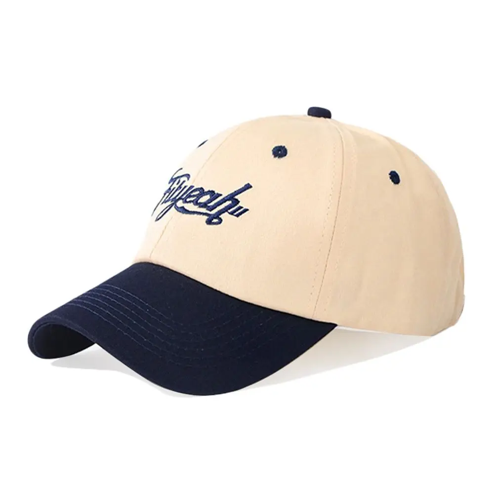 Бейсболка, повседневная потертая хлопковая кепка с вышитыми буквами и куполом с изогнутыми полями, повседневная солнцезащитная шляпа, четыре сезона