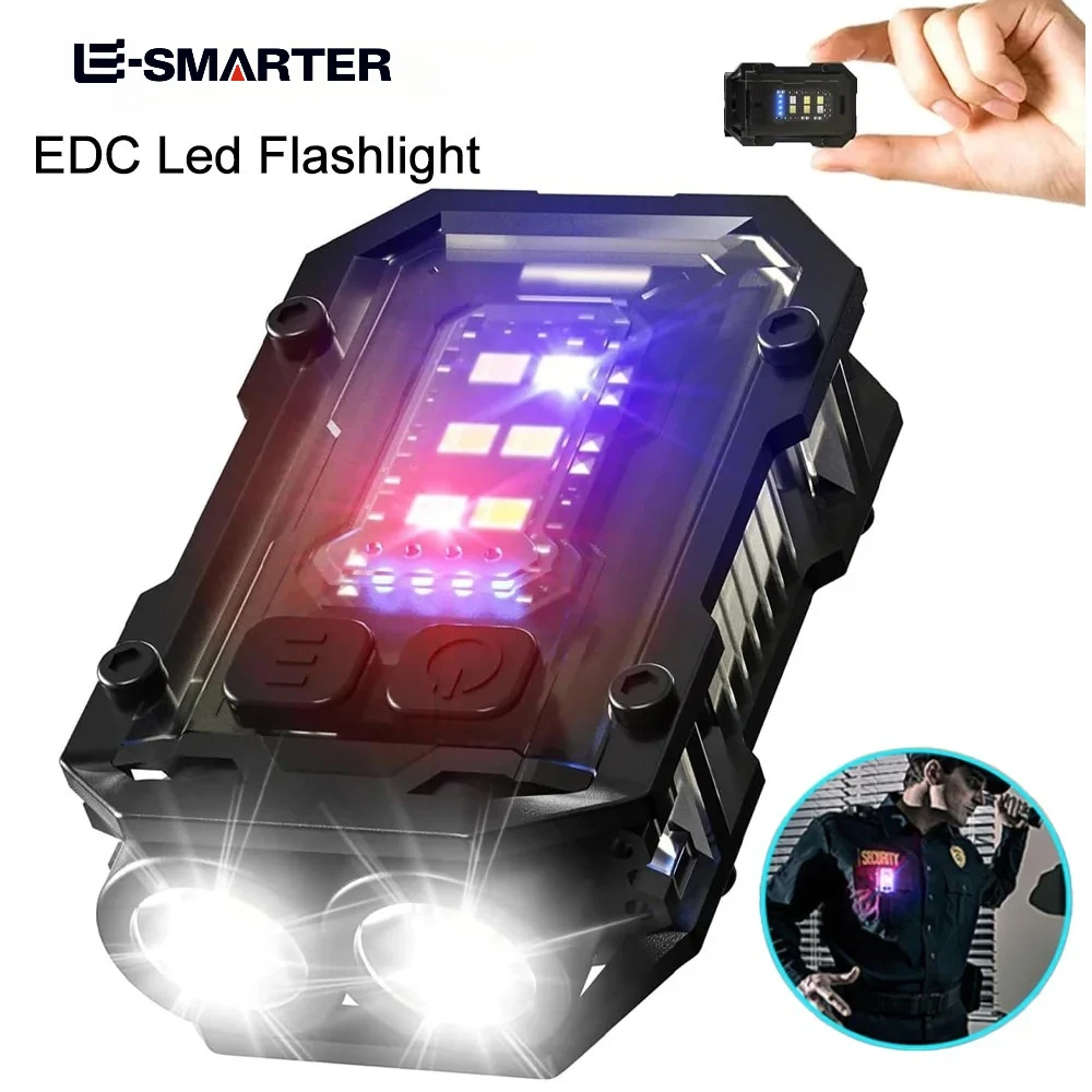 

Super Bright Pocket Torch Light Mini Keychain Flashlight with Clip LED Magnetic COB EDC Mini Keychain Flashlight Rechargeable