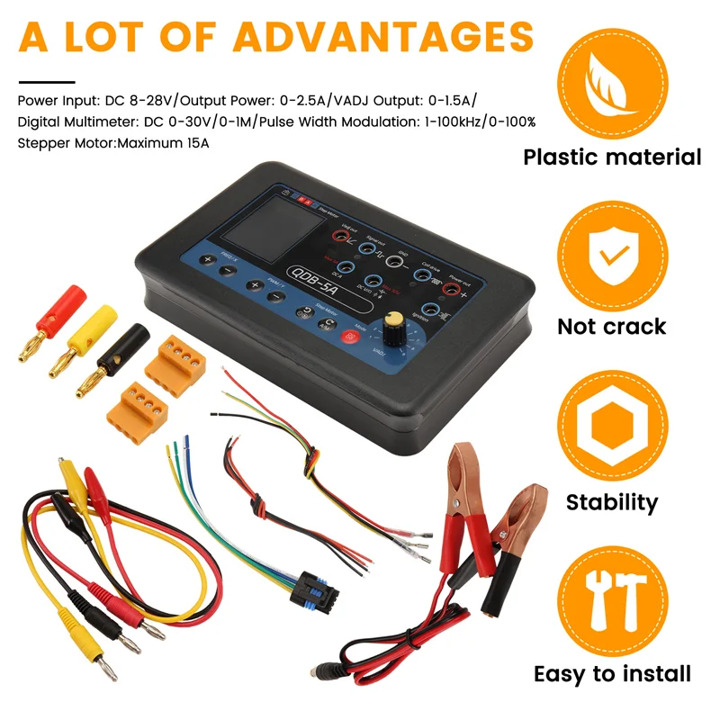 ABBY-QDB 5A Drive Oscilloscope Multimeter PWM Signal Drive Tester For Stepper Motor, Ignition Coil Valves Diagnosis Tools