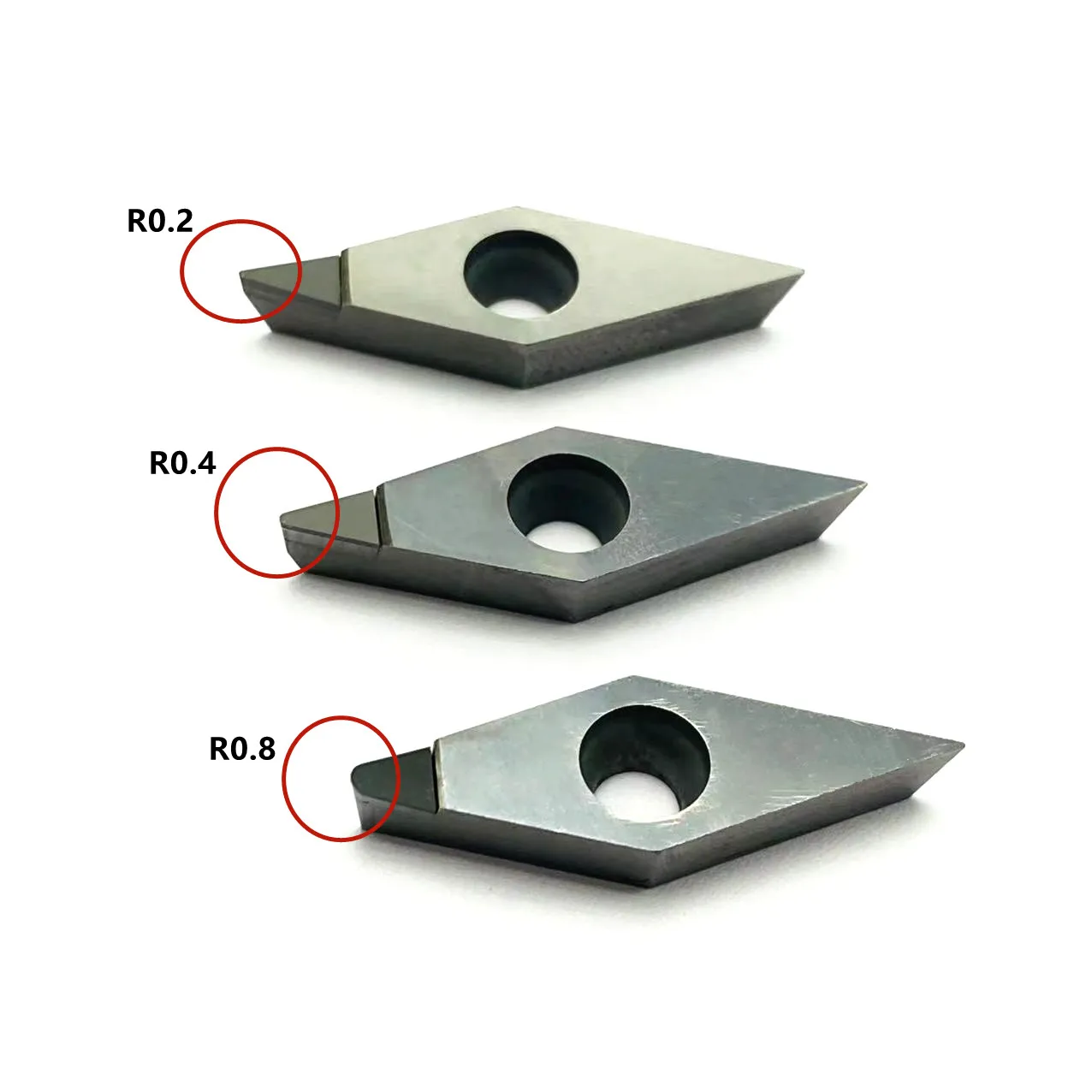 PCD CBN VCGT160402 VCGT160404 VCGT1608 machine tool Carbide Turning Inserts CNC Lathe Cutting Tools Blade for Aluminum Copper