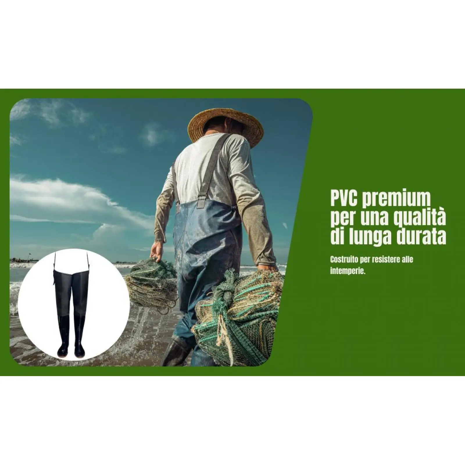 Lightweight Waterproof Fishing Hip Waders Anti Slip Boots Durable Wading Trousers for Men Outdoor Gardening Work