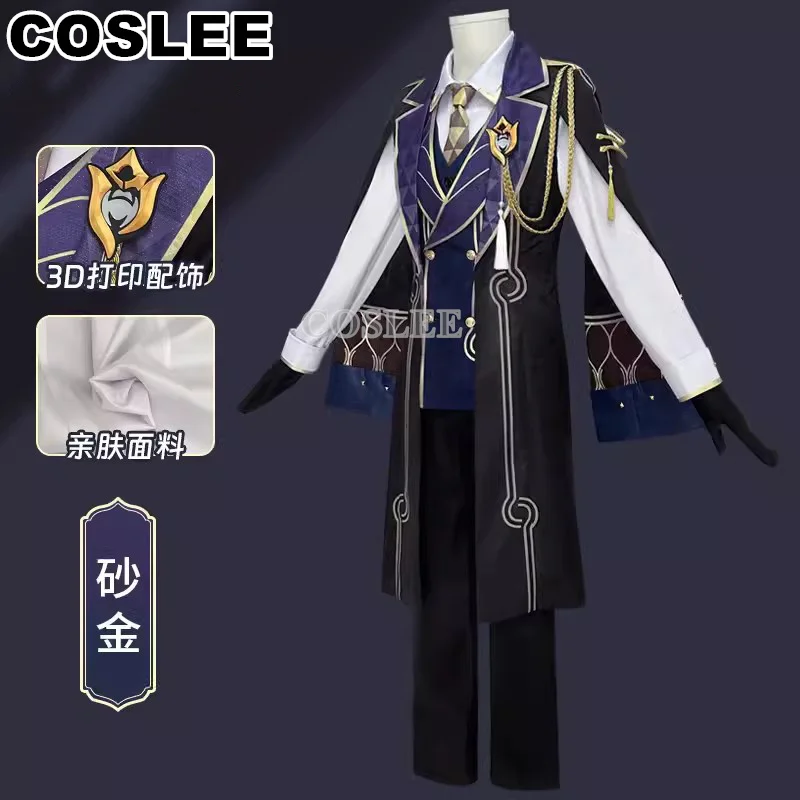 

COSLEE Aventurine Cosplay Costume Honkai: Star Rail Fashion Handsome Uniform Game Suit Halloween Party RolePlay Outfit Men S-XL