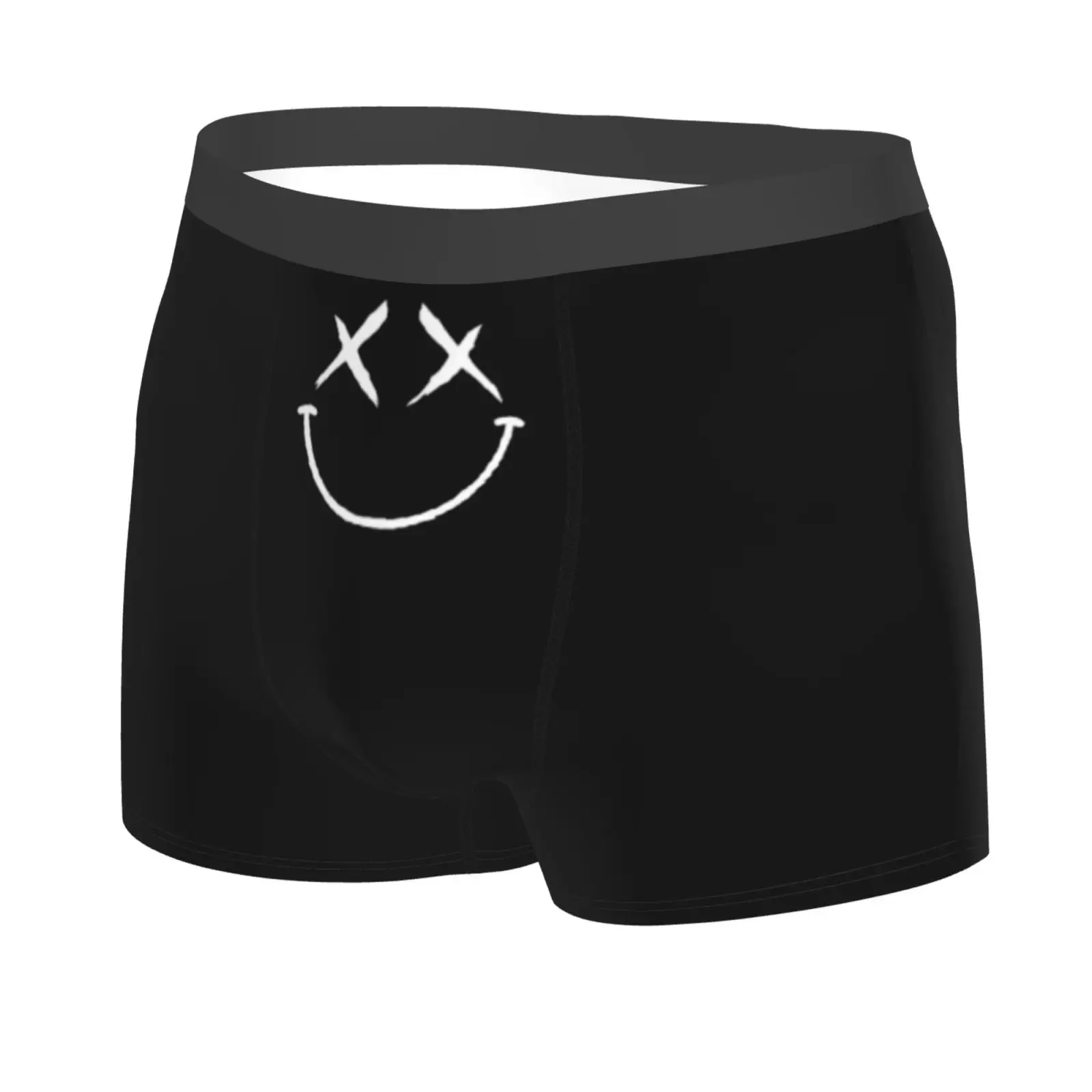 Smile Pattern Print Men Printed Boxer Briefs Underwear Highly Breathable Boxer Shorts Panties Breathable Underpants for Homme