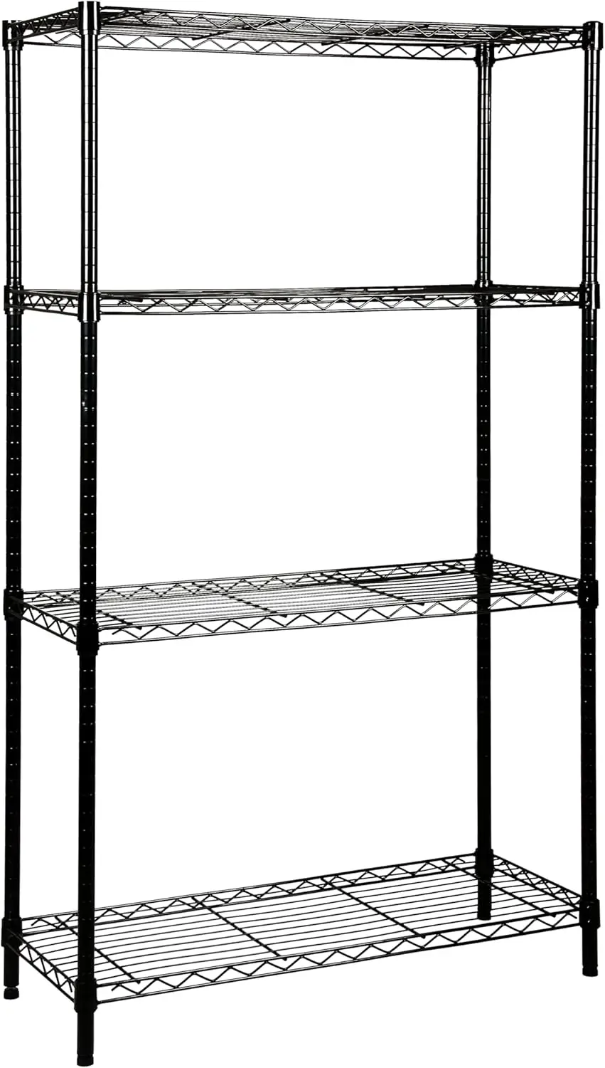 

Quantum RWR72-2430LDBK 4-Tier Shelving Storage Rack | Adjustable Wire Shelf Organizer Unit for Warehouse Healthcare Garage | 300