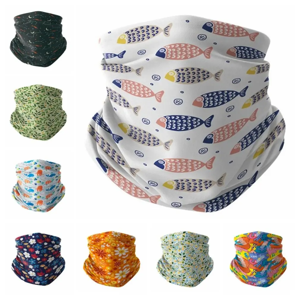 Sonnenschutz-Gesichtsmaske für Kinder, staubdicht, schnell trocknend, atmungsaktiv, Halsmanschette, multifunktionales, winddichtes Kopftuch zum Wandern