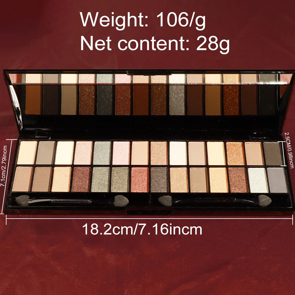 28 color matte pearl eyeshadow palette