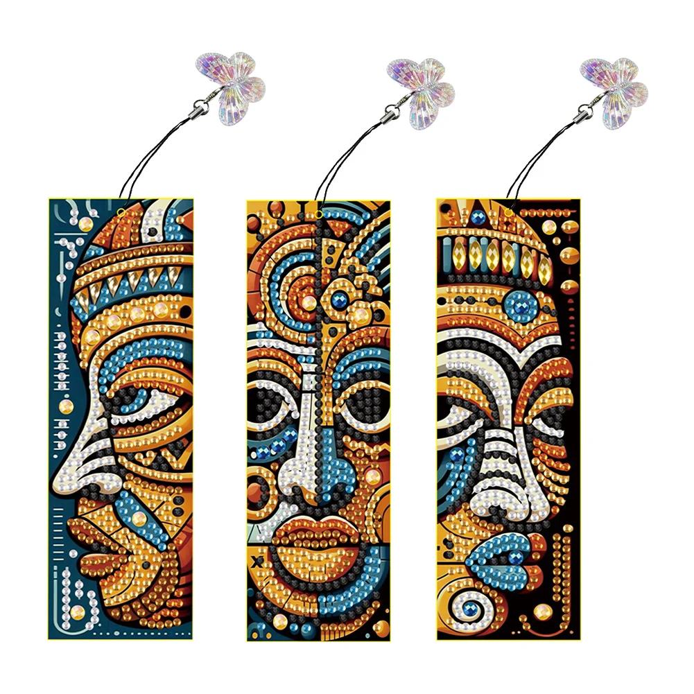 3Pcs Special Shape Flowers Diamond Bookmark Art Projects 5D DIY Diamond Painting Bookmark DIY Bookmarks Diamond Painting Kits