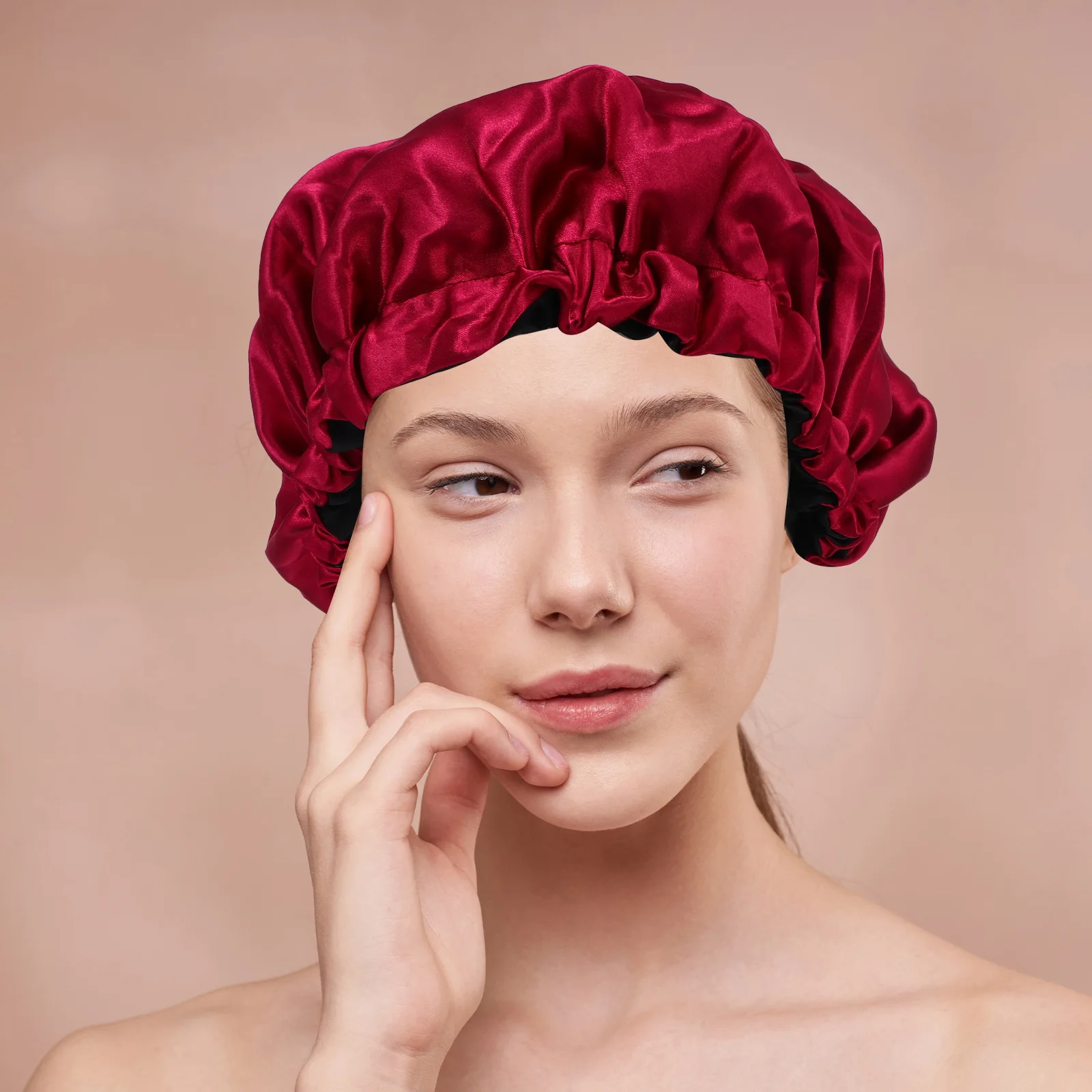 

Satin Sleep Hat Women Scarf Bonnet Adult Maternal Smooth Silky Material Elastic Band Comfortable Wearing