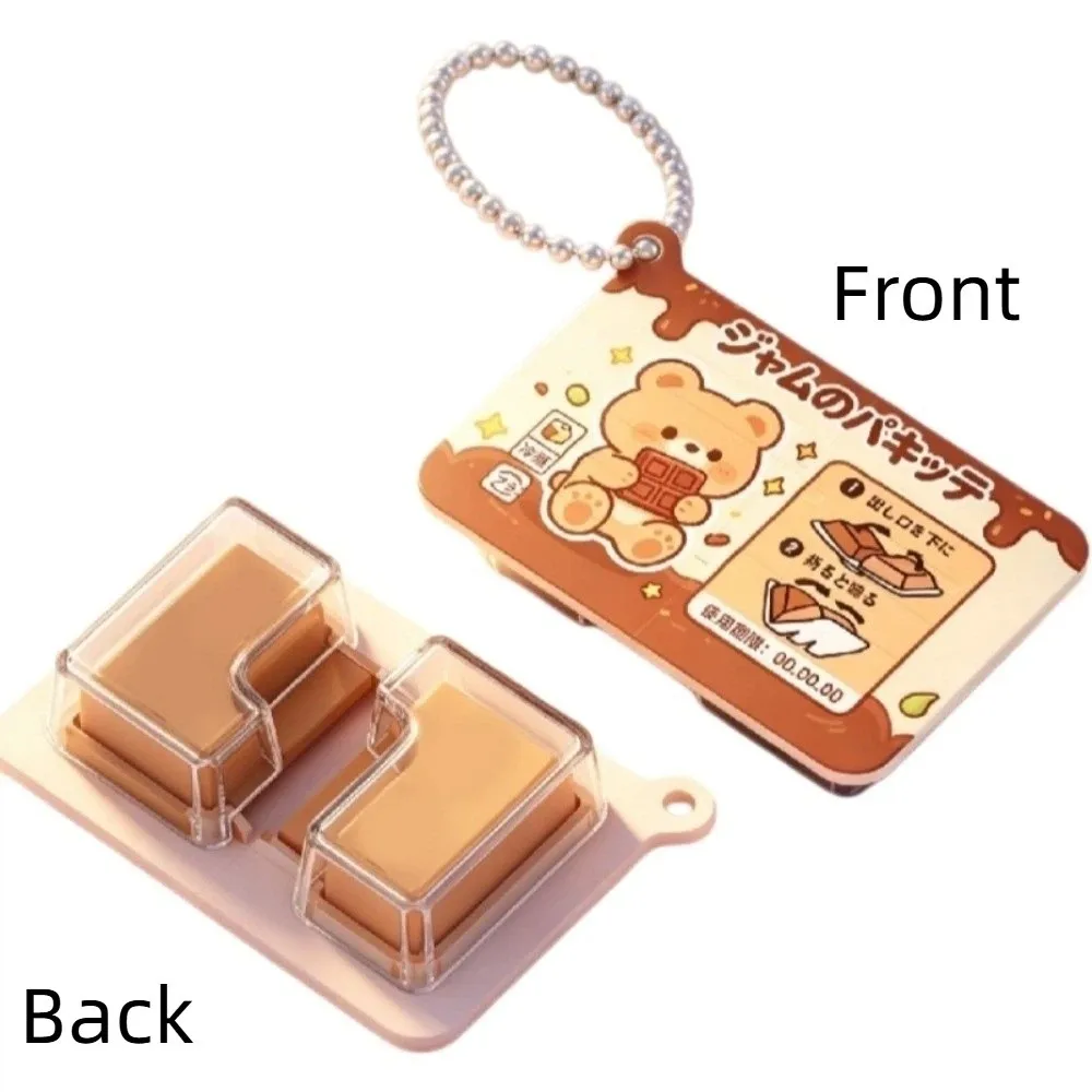 Bendable Structure Jam Keychain with Crisp Click Snap Sound Realistic Funny Jam Snap Fidget Creative Mini Food-Themed Pendant