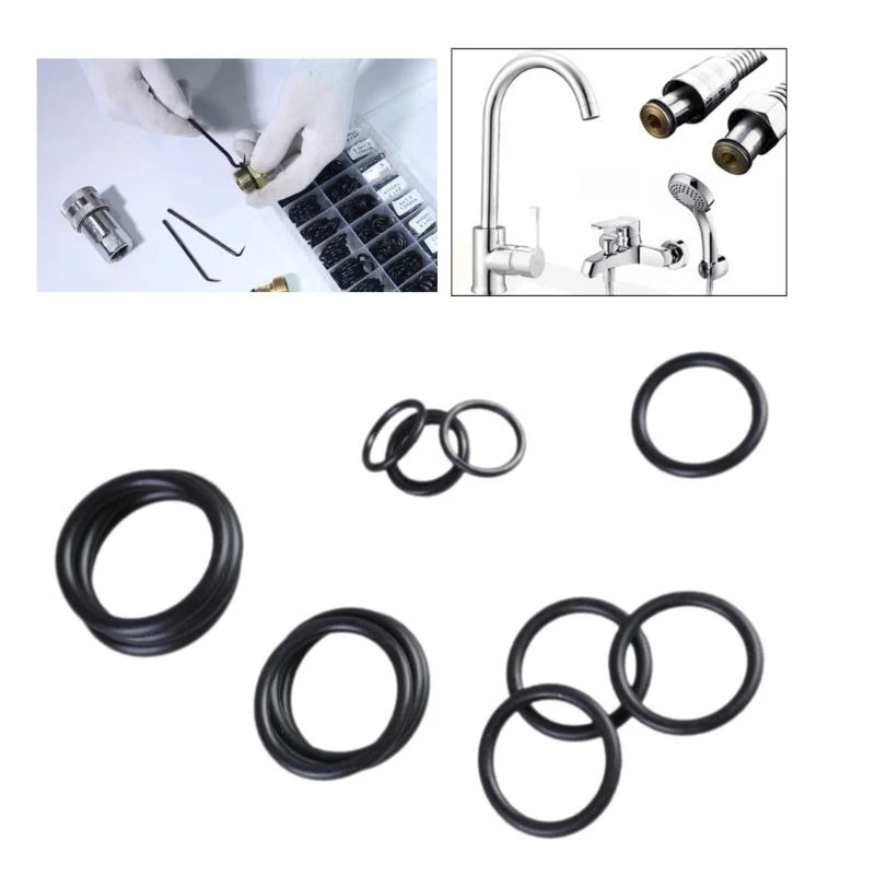 

1200Pcs 24 Sizes O Rings Assortment Rubber Sealing Gasket Washer for Plumbing M4YD