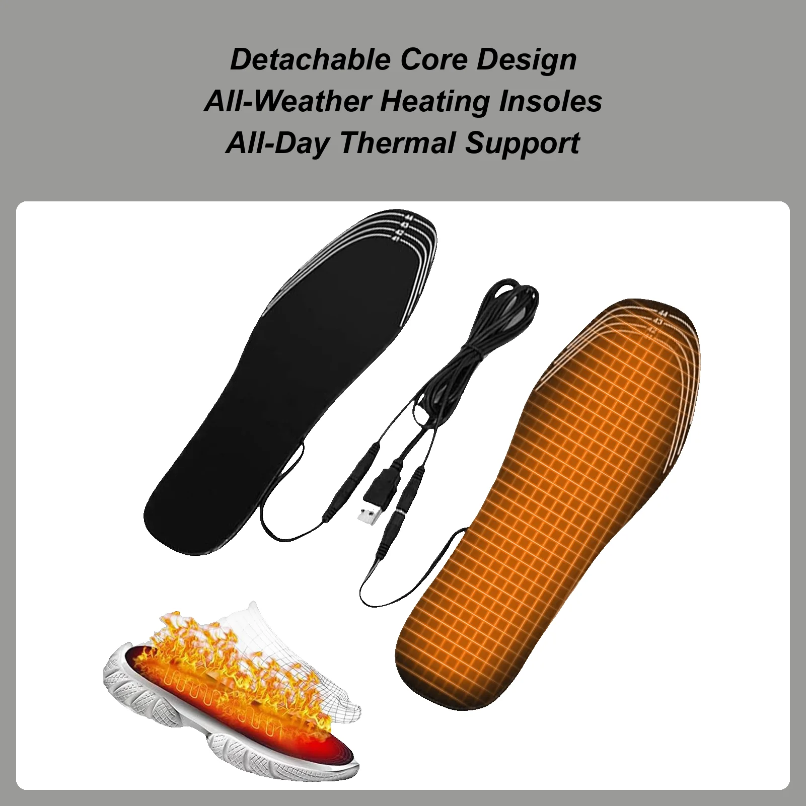 

Heating Insoles Cuttable Foot Warmer Pad Outdoor Sports Heating Insole For Skiers Snowboarders Hikers Fishermen Skiing Cycling
