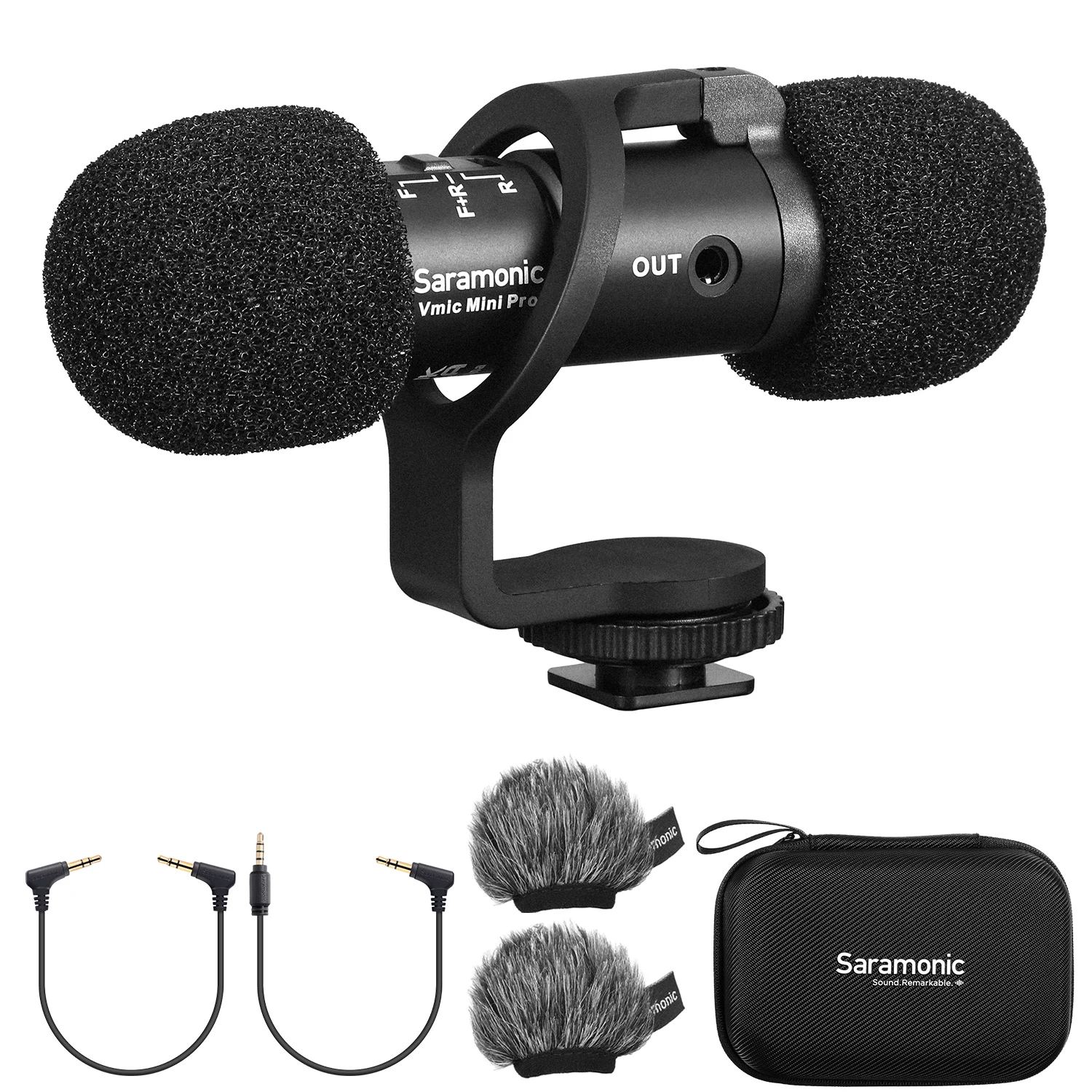 

Saramonic VMIC MINI PRO Shotgun Condenser Dual Microphone for iPhone Andriod Camera Live Streaming Interview Youtube Vlogging