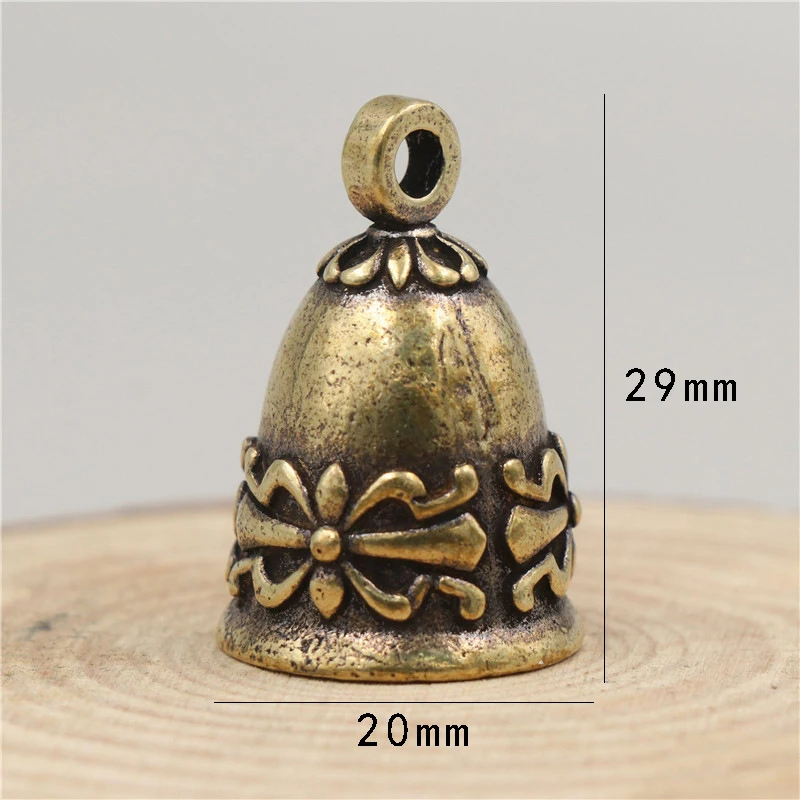 Bell Pendant Jingle Bell Brass Vintage Keyring For Gift Decor Hanging Ornament