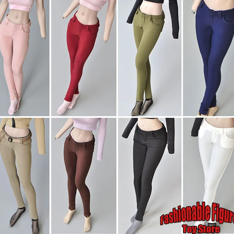 

1/6 масштаб женщина-солдат эластичные брюки-карандаш ярких цветов узкие брюки подходят для 12-дюймовых PH TBL фигурки модели тела