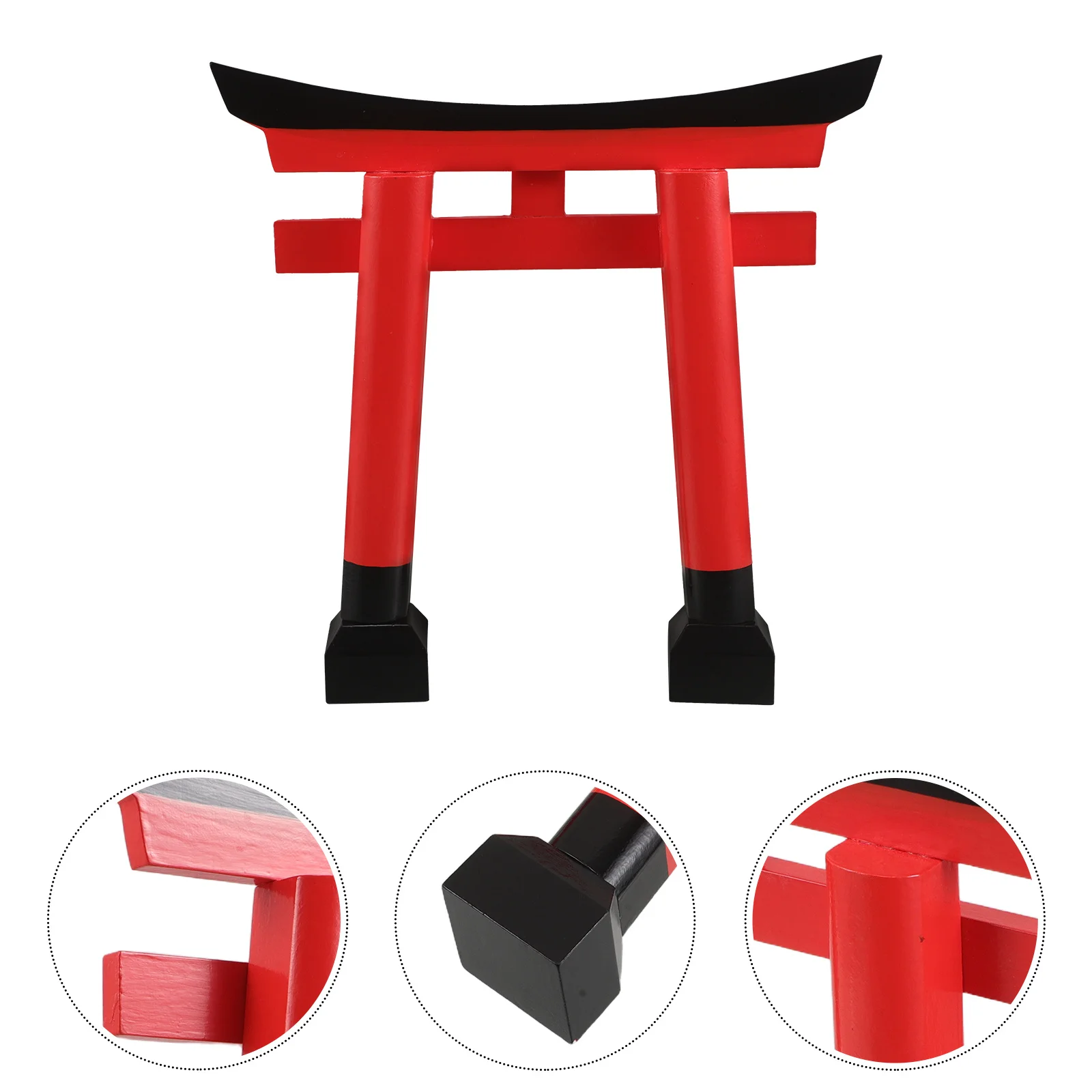 

Miniature Japanese Gate Handcarved Wood Micro Landscape Decor For Desk Shelf Sand Table Japanese Style Ornament Home