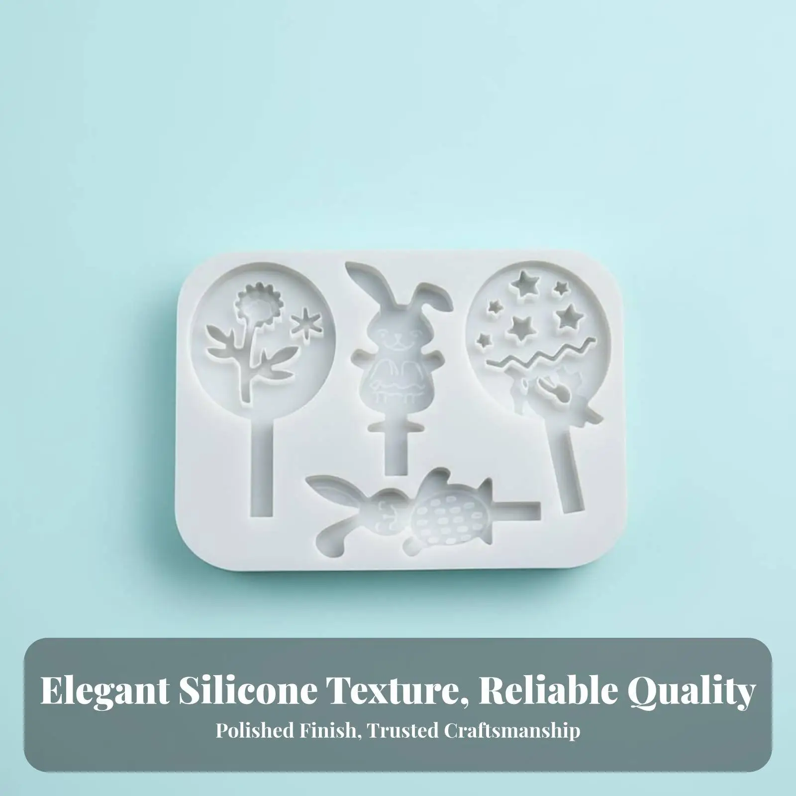 Silicone Candle Mold for Easter Bunny Egg Resin Casting DIY Plaster Clay Craft Mold for Festive Home Decor Centerpiece Ornament - view 3