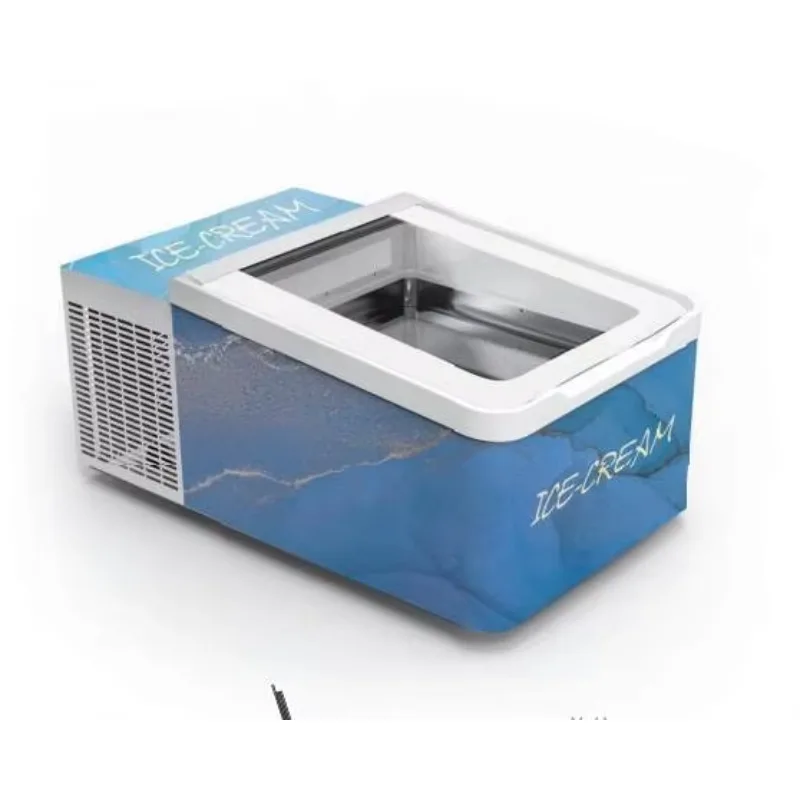 Summer Essential New Ice Cream Popsicle Display Ice Cream Display Cabinet Single Temperature Light Emitting Diode Light